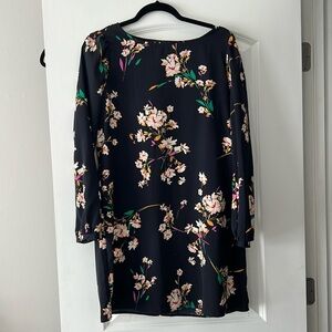 Lulus Women's Herbaceous Baby Navy Floral Print Shift Dress